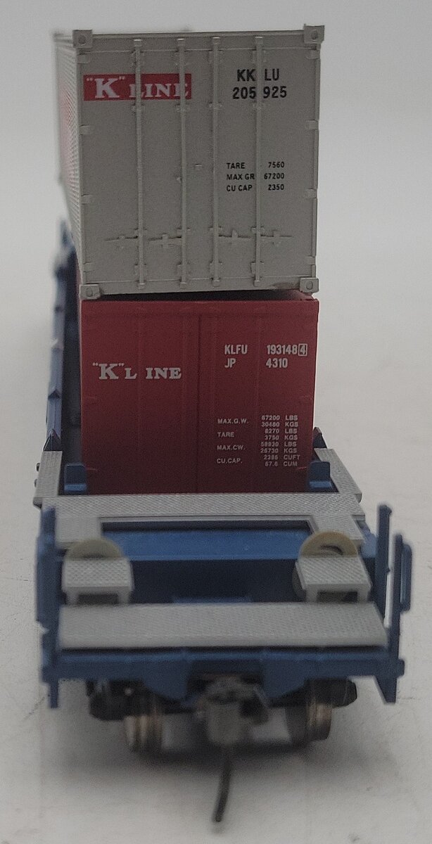 Athearn 72555 CSX Husky Stack Well Car w/2 Containers EX/Box