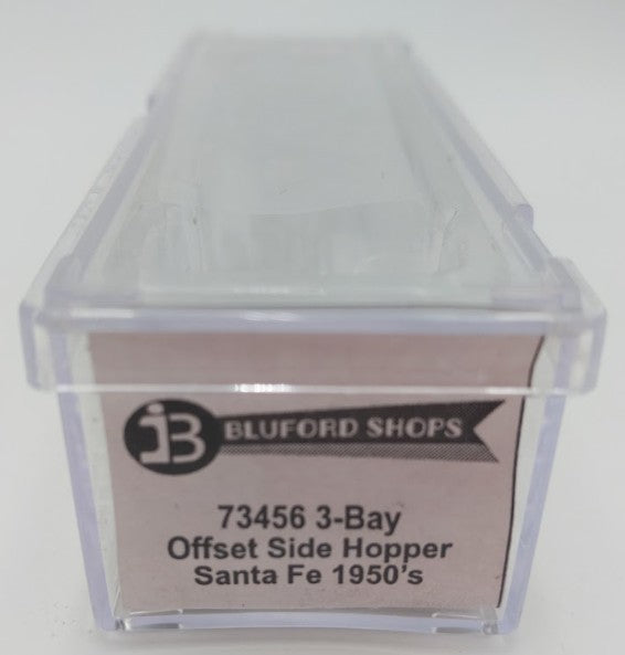 Bluford Shops 73456 N Scale 1950's Santa Fe 3 Bay Offset Side Hopper Car #78682 LN/Box