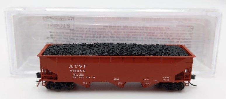 Bluford Shops 73456 N Scale 1950's Santa Fe 3 Bay Offset Side Hopper Car #78682 LN/Box