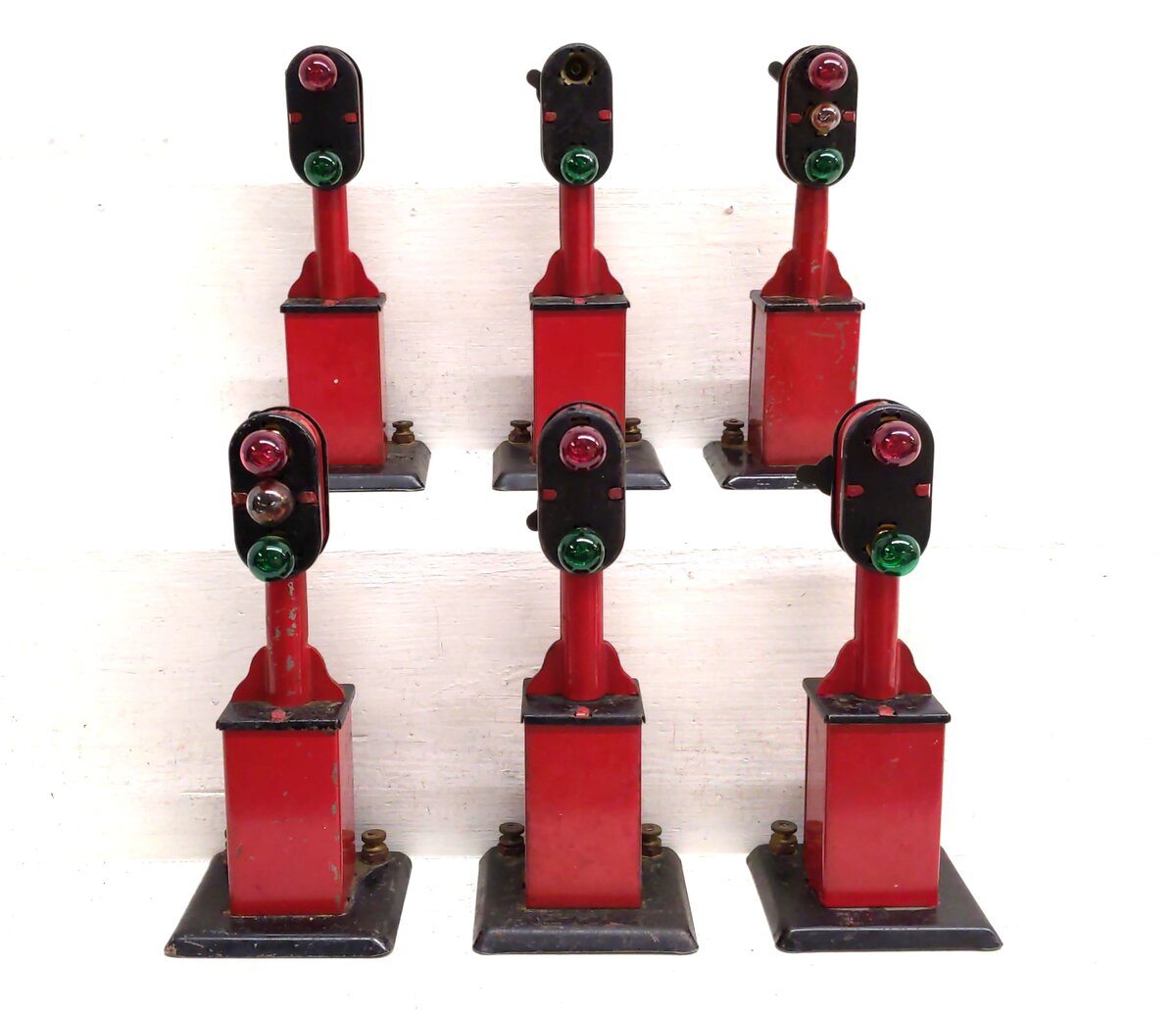 Marx 404 Vintage O Metal Block Signals [6] VG