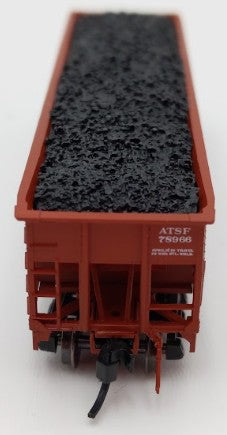Bluford Shops 73456 N Scale 1950's Santa Fe 3 Bay Offset Side Hopper Car #78966 LN/Box