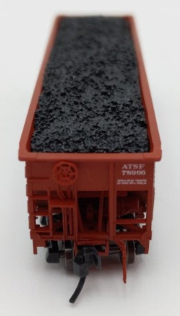 Bluford Shops 73456 N Scale 1950's Santa Fe 3 Bay Offset Side Hopper Car #78966 LN/Box