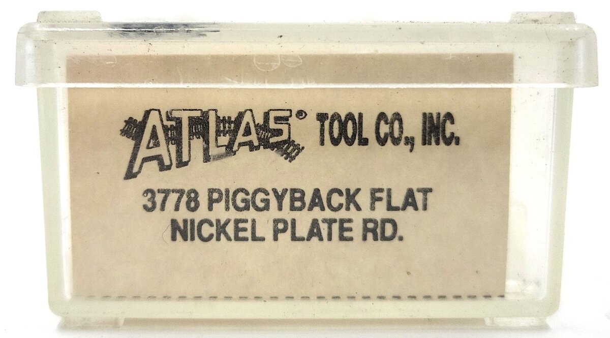 Atlas 3778 N Scale NKP Flat Car w/ Trailer EX/Box
