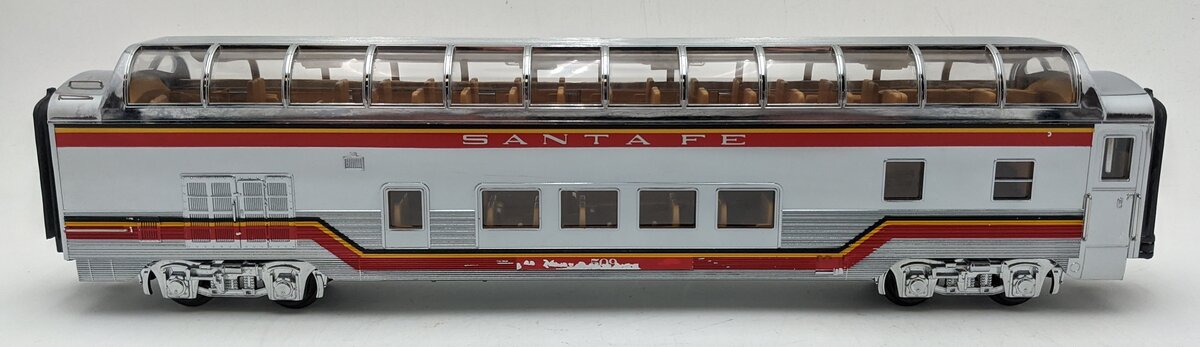 MTH 30-68243 O Scale Santa Fe Full-Length Vista Dome Passenger Car #509 EX
