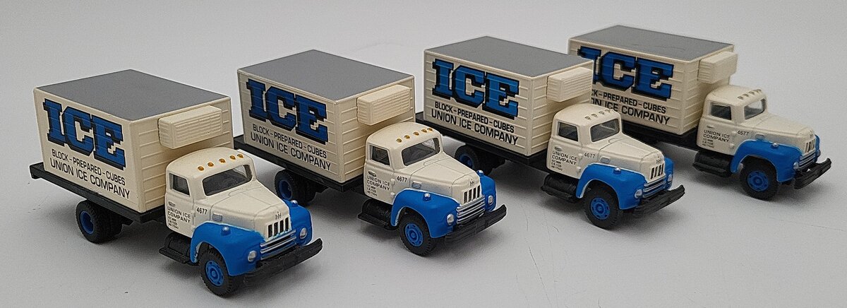 Classic Metal Works 30172 HO Mini Metals Union Ice R-190 Refrigerator Trucks [4] EX