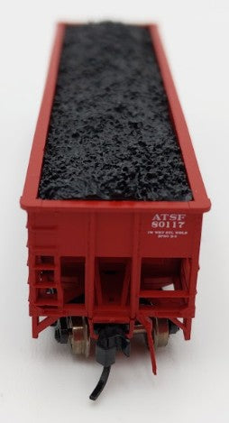 Bluford Shops 14061 N Scale Santa Fe 14 Panel Rib Side Hopper Car #80117 w/ Load LN/Box