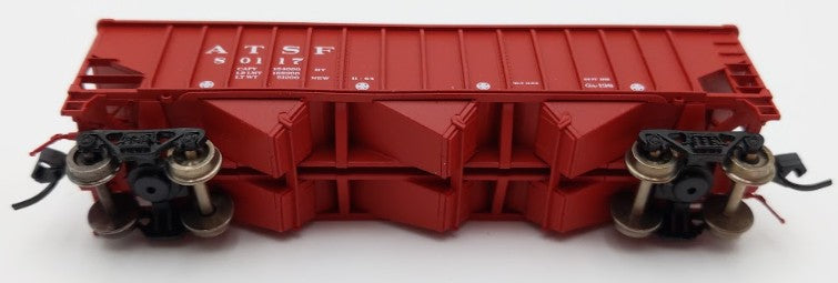 Bluford Shops 14061 N Scale Santa Fe 14 Panel Rib Side Hopper Car #80117 w/ Load LN/Box