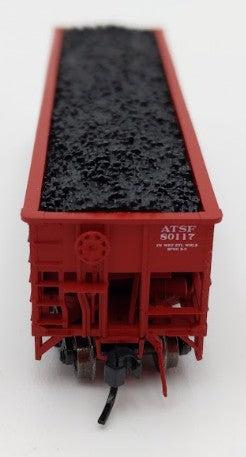 Bluford Shops 14061 N Scale Santa Fe 14 Panel Rib Side Hopper Car #80117 w/ Load LN/Box