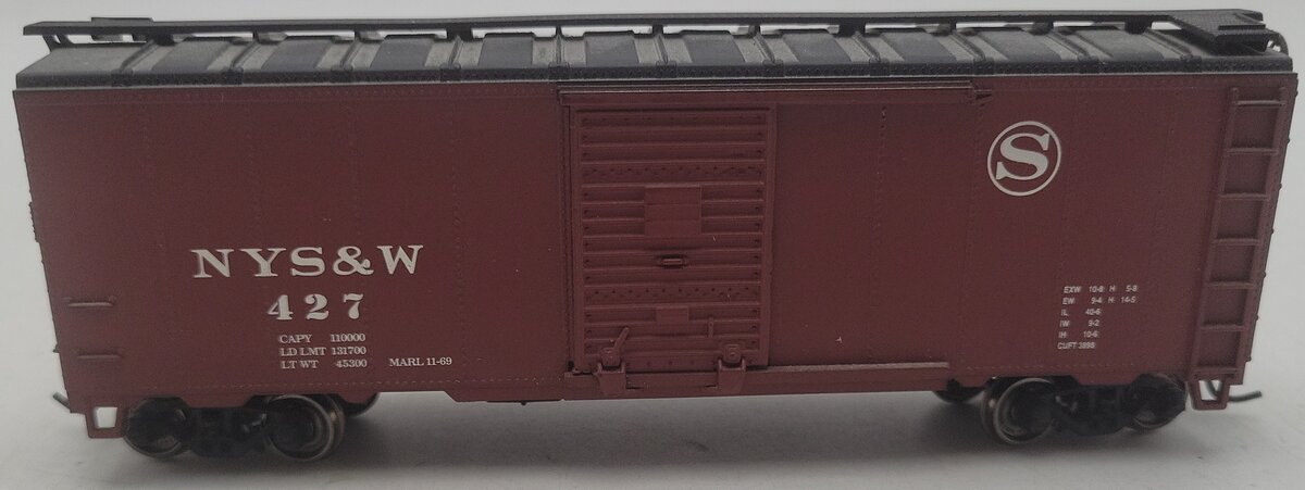 Athearn HO Scale New York Susquehanna & Western Boxcar #427 EX