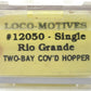 Loco-Motives 12050 N Scale Rio Grande 2-Bay Covered Hopper #18400 LN/Box