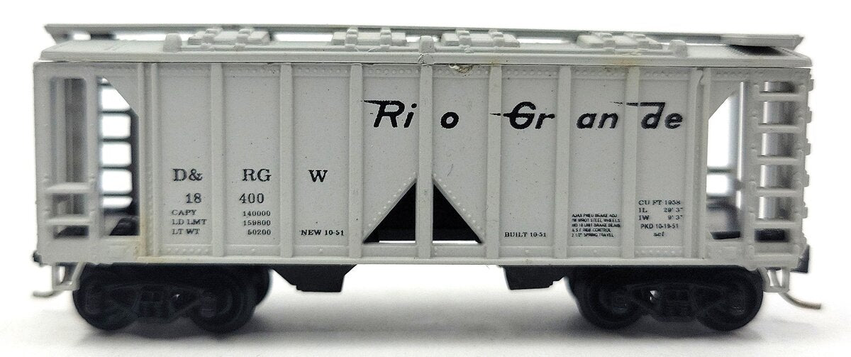 Loco-Motives 12050 N Scale Rio Grande 2-Bay Covered Hopper #18400 LN/Box