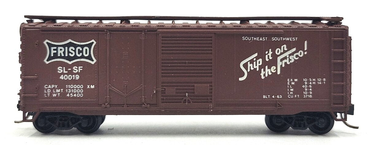 Con-Cor 0001-001754 N Scale Frisco 40' Box Car #40019 LN/Box