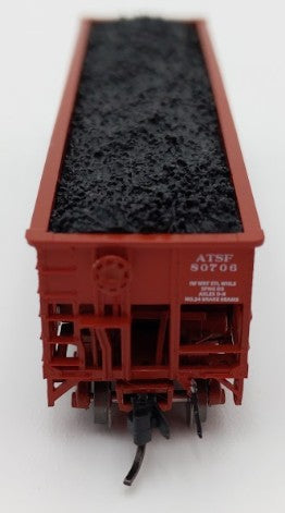 Bluford Shops 14675 N Santa Fe Ga-162 Post-'74 14-Panel 3-Bay Hopper Car #80706 EX/Box