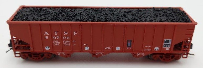 Bluford Shops 14675 N Santa Fe Ga-162 Post-'74 14-Panel 3-Bay Hopper Car #80706 EX/Box