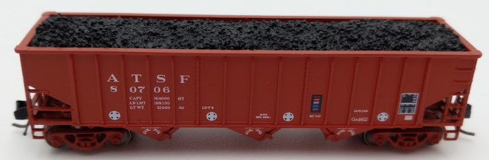 Bluford Shops 14675 N Santa Fe Ga-162 Post-'74 14-Panel 3-Bay Hopper Car #80706 EX/Box