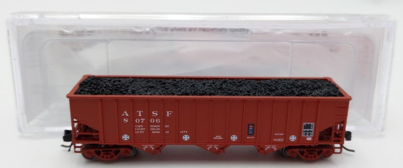 Bluford Shops 14675 N Santa Fe Ga-162 Post-'74 14-Panel 3-Bay Hopper Car #80706 EX/Box