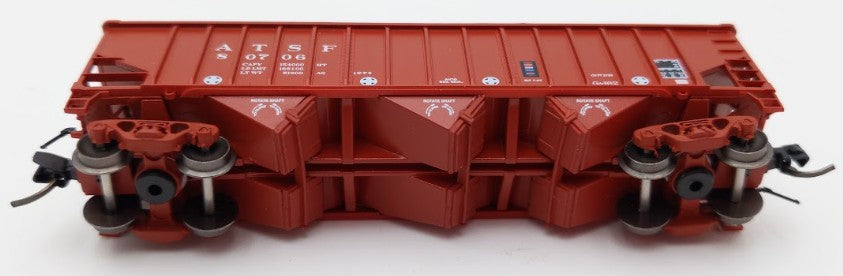 Bluford Shops 14675 N Santa Fe Ga-162 Post-'74 14-Panel 3-Bay Hopper Car #80706 EX/Box