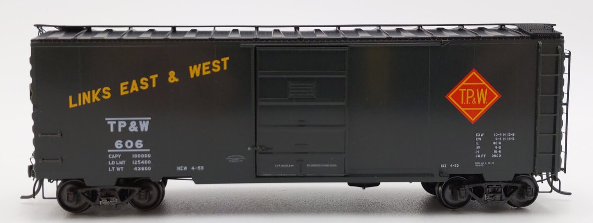 Kadee 4809 HO Scale Toledo Peoria & Western 40' PS-1 Boxcar #606 w 7' Doors EX/Box