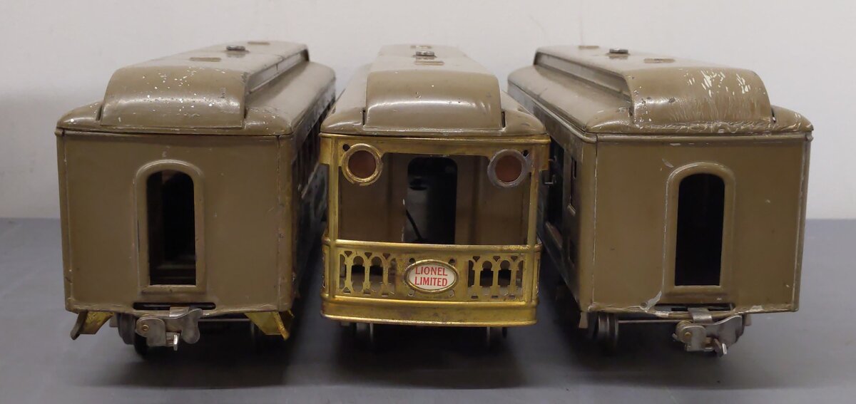 Lionel Vintage Standard Gauge Tinplate Passenger Cars: 309, 310, 312 [3] VG