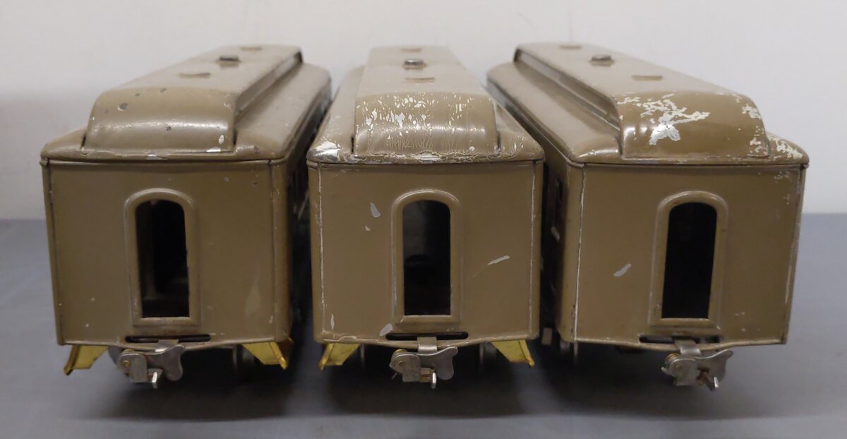Lionel Vintage Standard Gauge Tinplate Passenger Cars: 309, 310, 312 [3] VG
