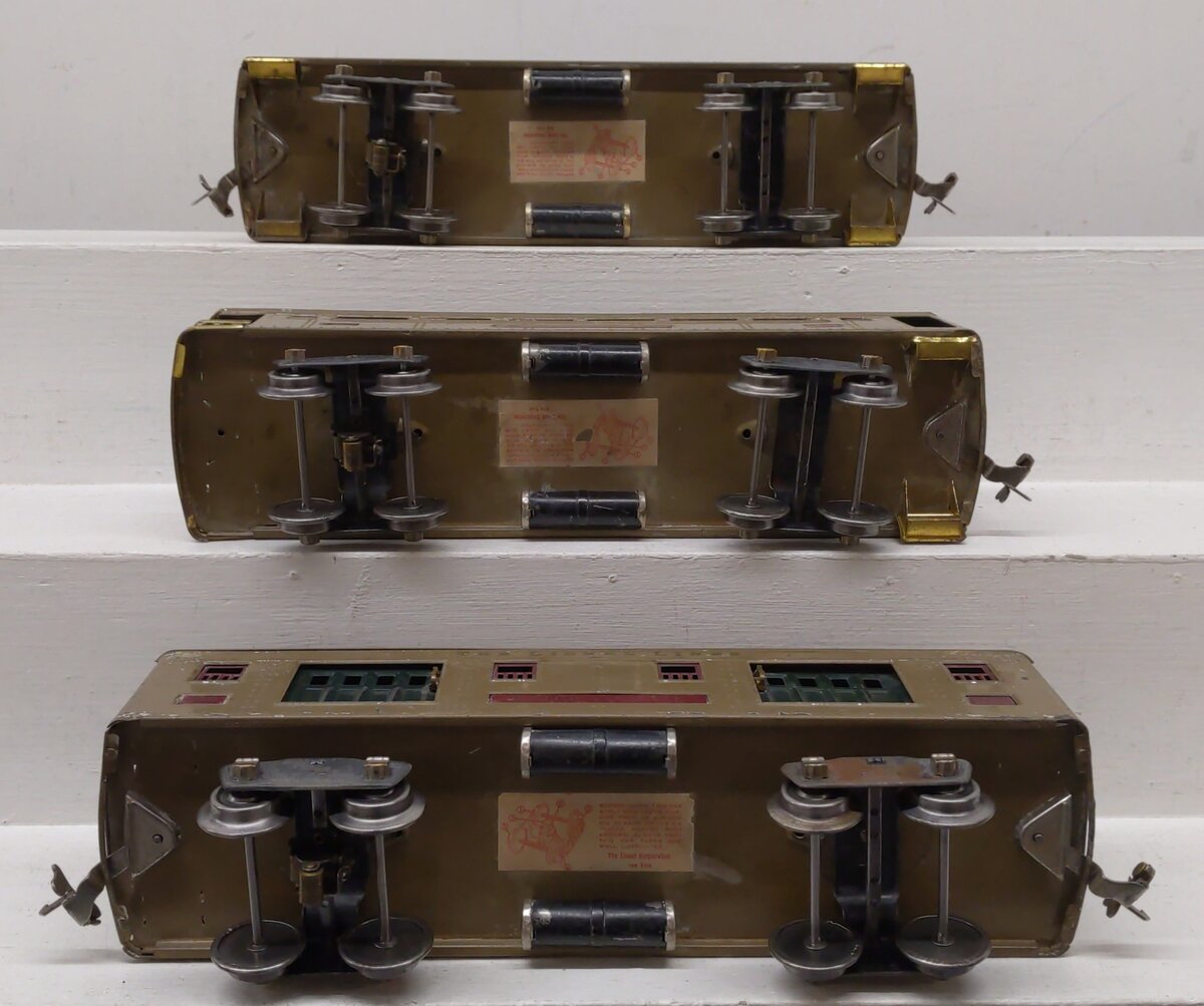 Lionel Vintage Standard Gauge Tinplate Passenger Cars: 309, 310, 312 [3] VG