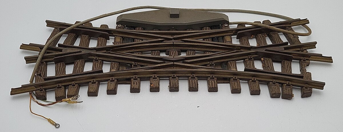 LGB 1225 G Brass 22.5° Double Crossover Switch Track