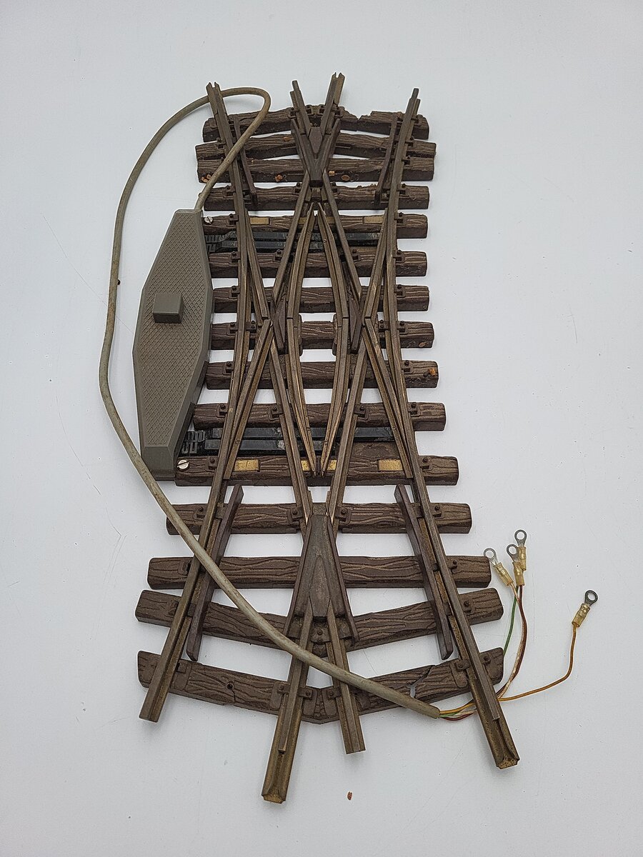 LGB 1225 G Brass 22.5° Double Crossover Switch Track
