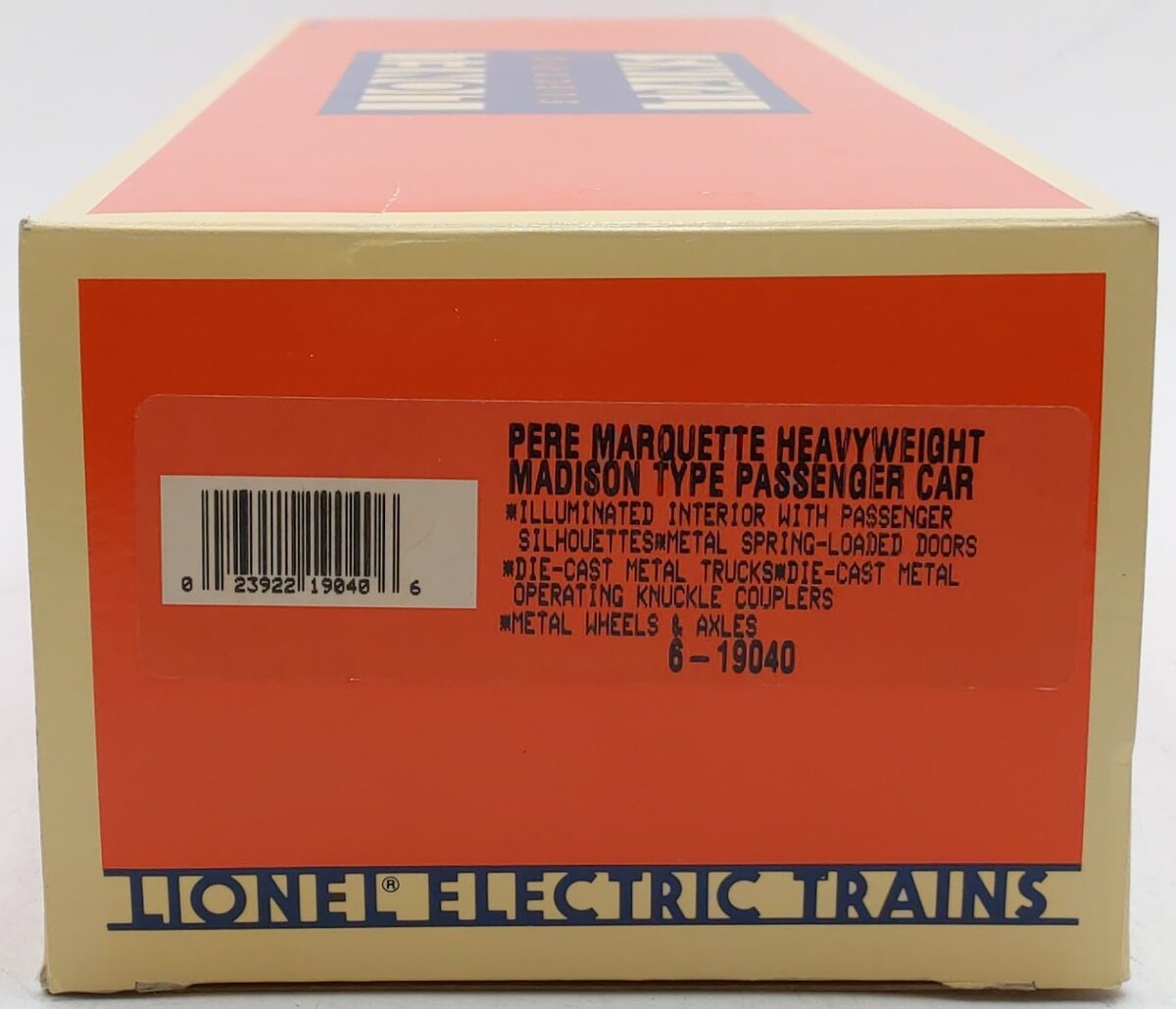 Lionel 6-19040 O Gauge Pere Marquette Heavy Weight Madison Passenger Car #1115 EX/Box