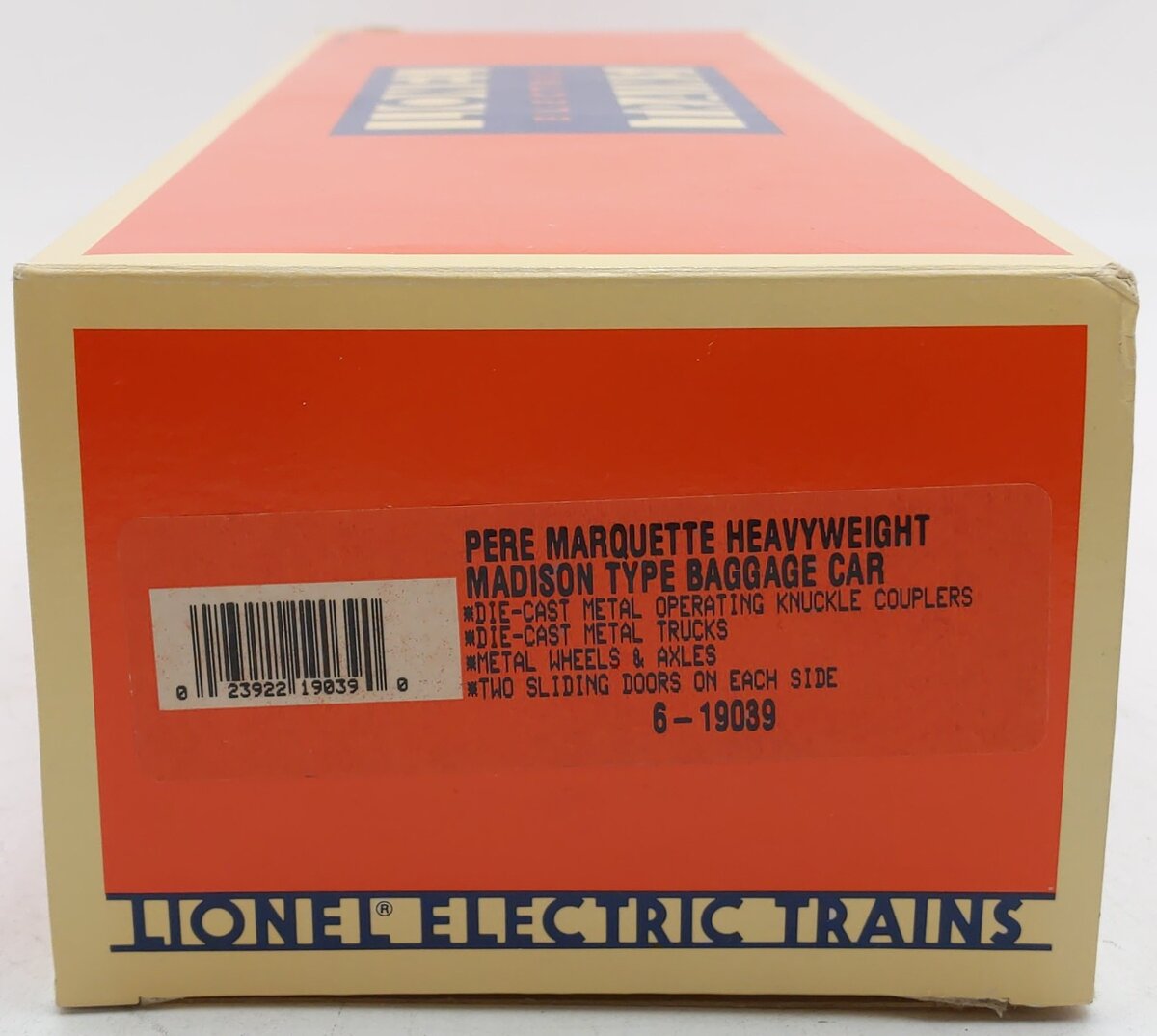 Lionel 6-19039 O Gauge Pere Marquette Heavyweight Madison Type Baggage Car EX/Box