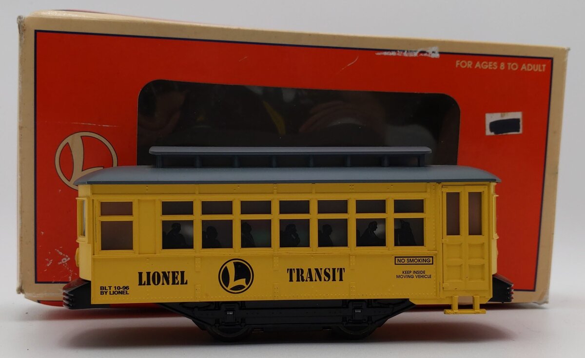 Lionel 6-18431 O Gauge Lionel Transit Trolley Car EX/Box