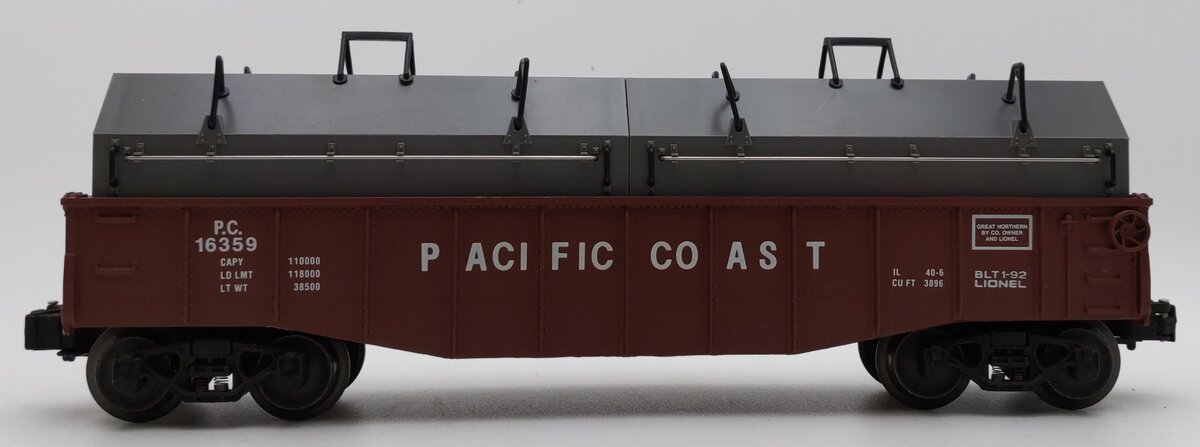 Lionel 6-16359 O Gauge Pacific Coast Gondola with Coil Covers EX/Box