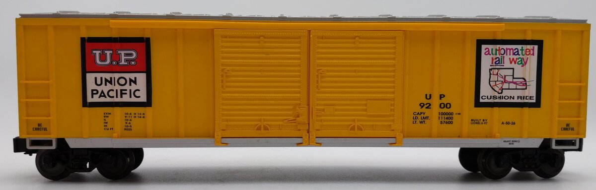 Lionel 6-17227 O Gauge Union Pacific Double Door Standard Boxcar #9200 EX/Box