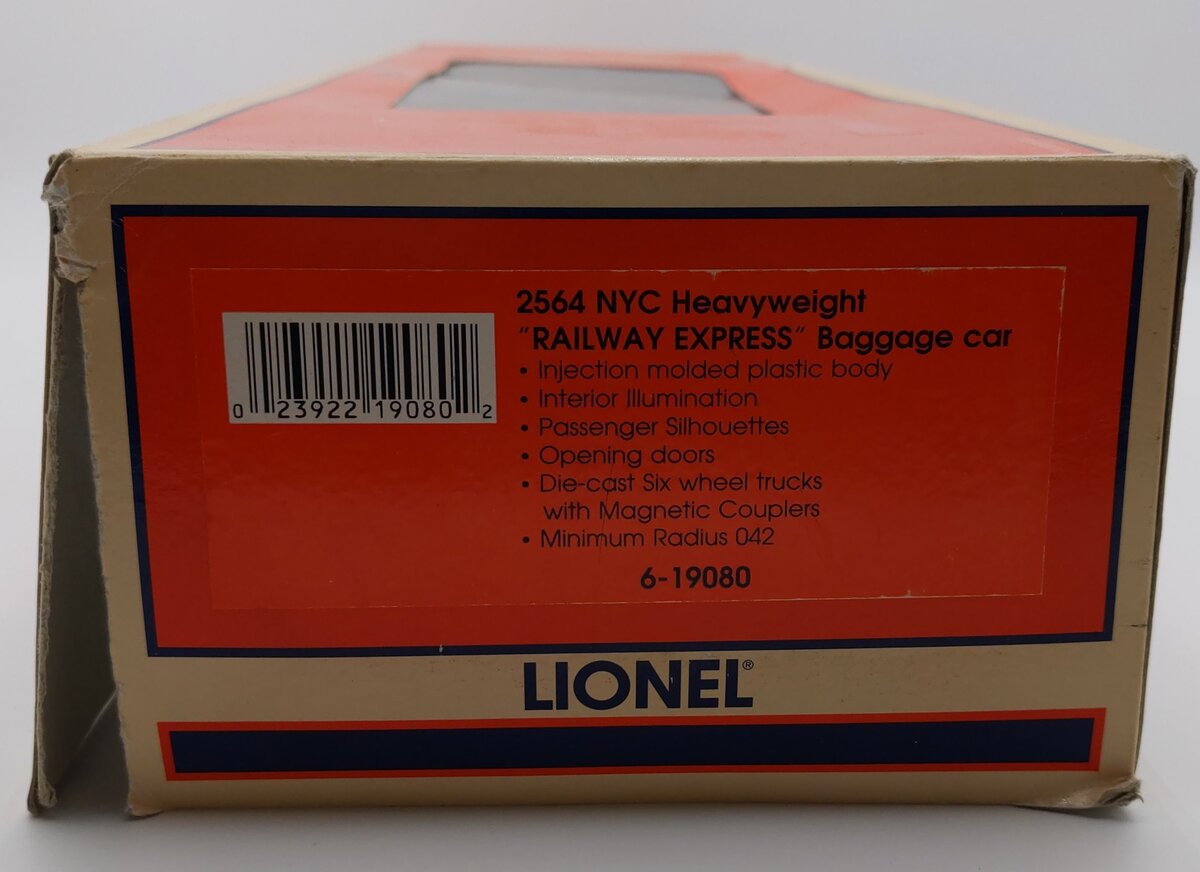 Lionel 6-19080 O New York Central Railway Express Agency Baggage Car #2564 EX/Box