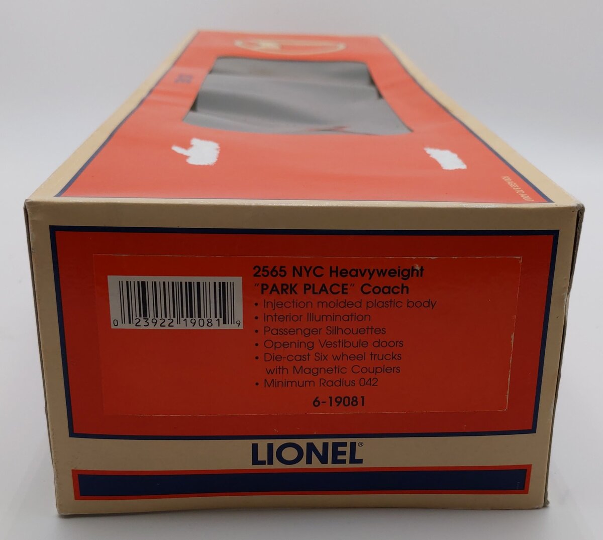 Lionel 6-19081 O New York Central Park Place Passenger Car #2565 LN/Box