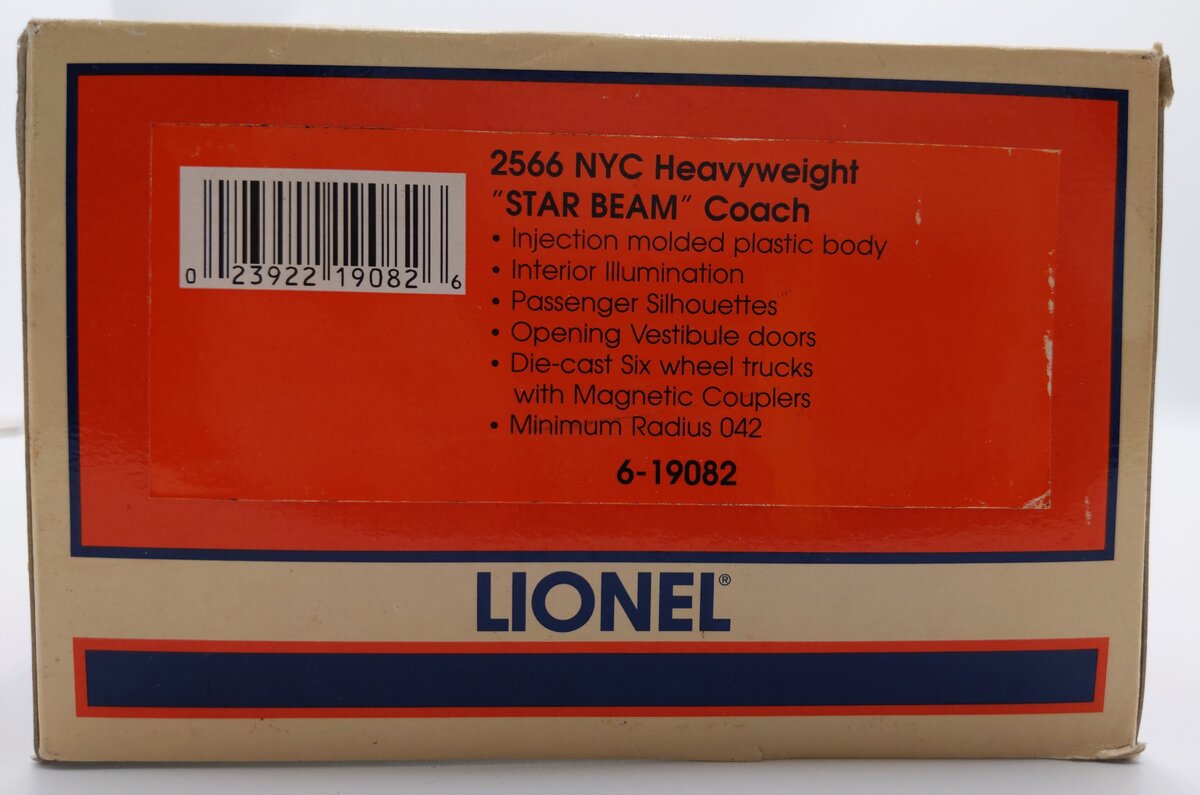 Lionel 6-19083 O Gauge New York Central Hudson Valley 2567 Observation Car LN/Box
