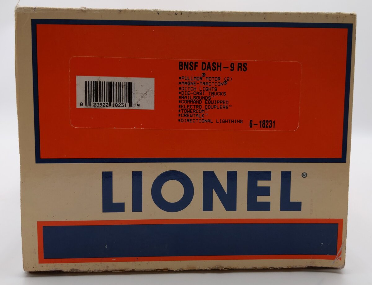 Lionel 6-18231 O Gauge BNSF Dash 9 Diesel Locomotive #739 EX/Box