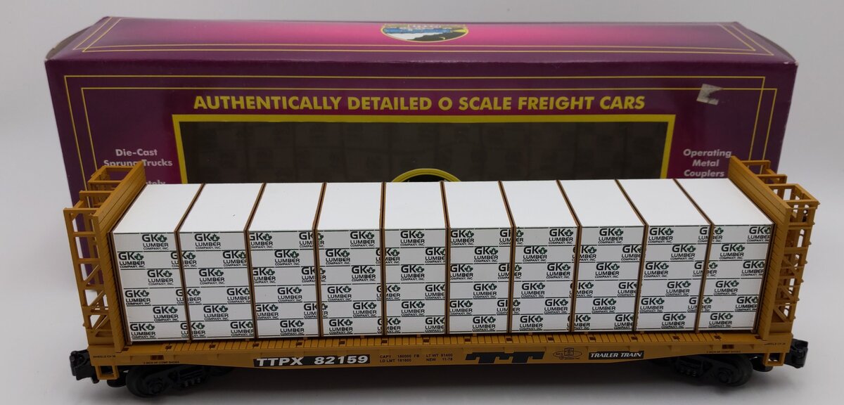 MTH 20-98140 O Trailer Train Bulkhead Flatcar #82159 LN/Box