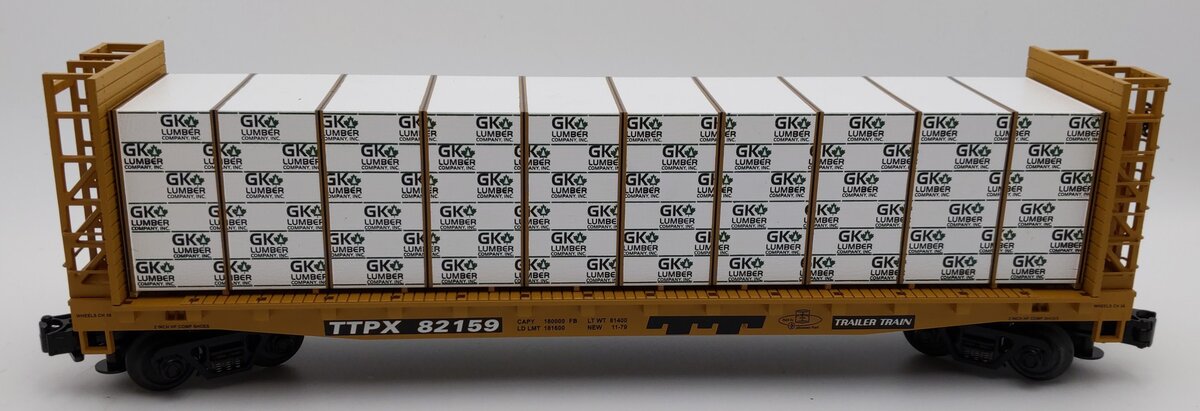 MTH 20-98140 O Trailer Train Bulkhead Flatcar #82159 LN/Box