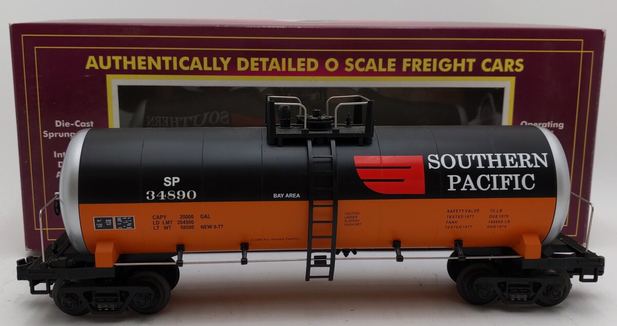 MTH 20-92006 O Gauge Southern Pacific Orange & Black Tank Car #34890 EX/Box