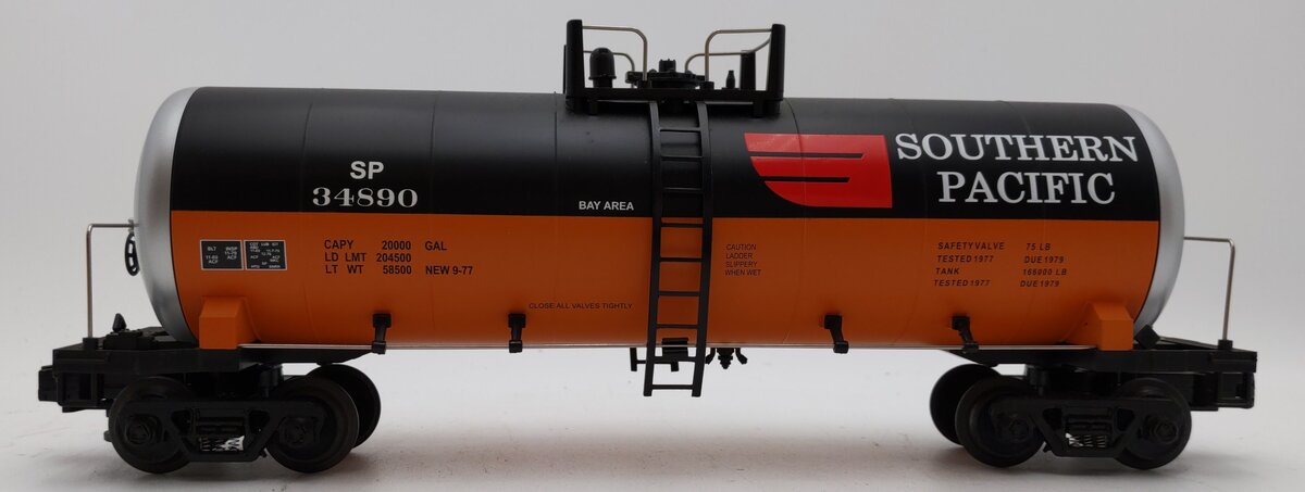 MTH 20-92006 O Gauge Southern Pacific Orange & Black Tank Car #34890 EX/Box