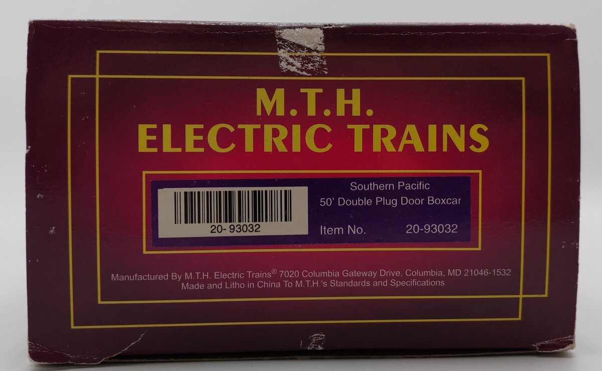 MTH 20-93032 O Gauge Southern Pacific 50' Double Plug Door Boxcar #693349 EX/Box