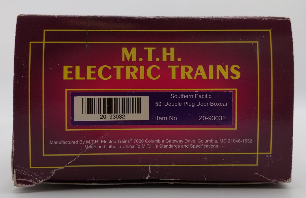 MTH 20-93032 O Gauge Southern Pacific 50' Double Plug Door Boxcar #693349 EX/Box