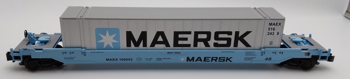 MTH 20-95006 O Gauge Maersk Husky Stack Car w/ Container EX/Box