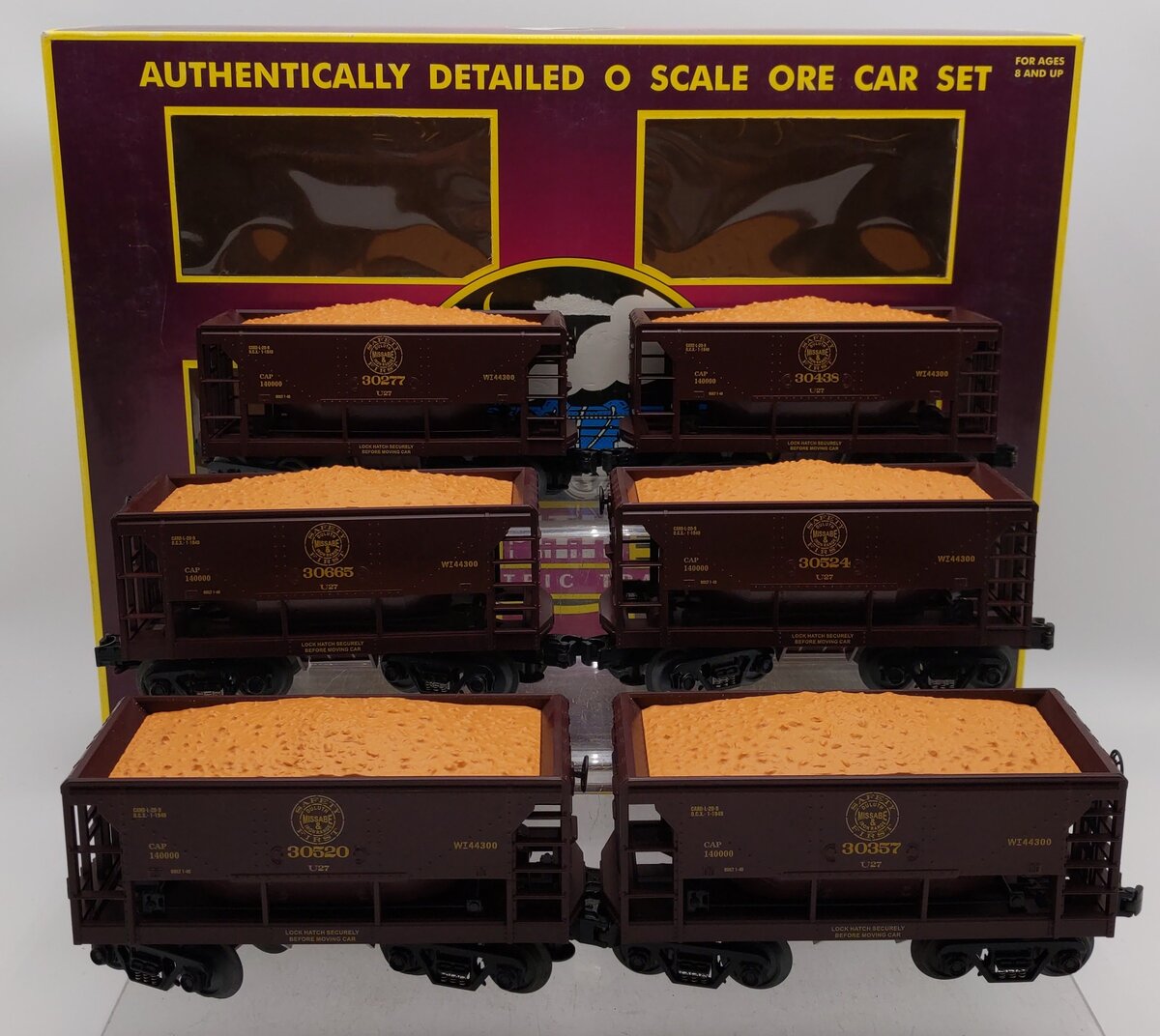 MTH 20-97507 O Gauge Duluth, Missabe & Iron Range Premier Ore Car Set (Set of 6) EX/Box