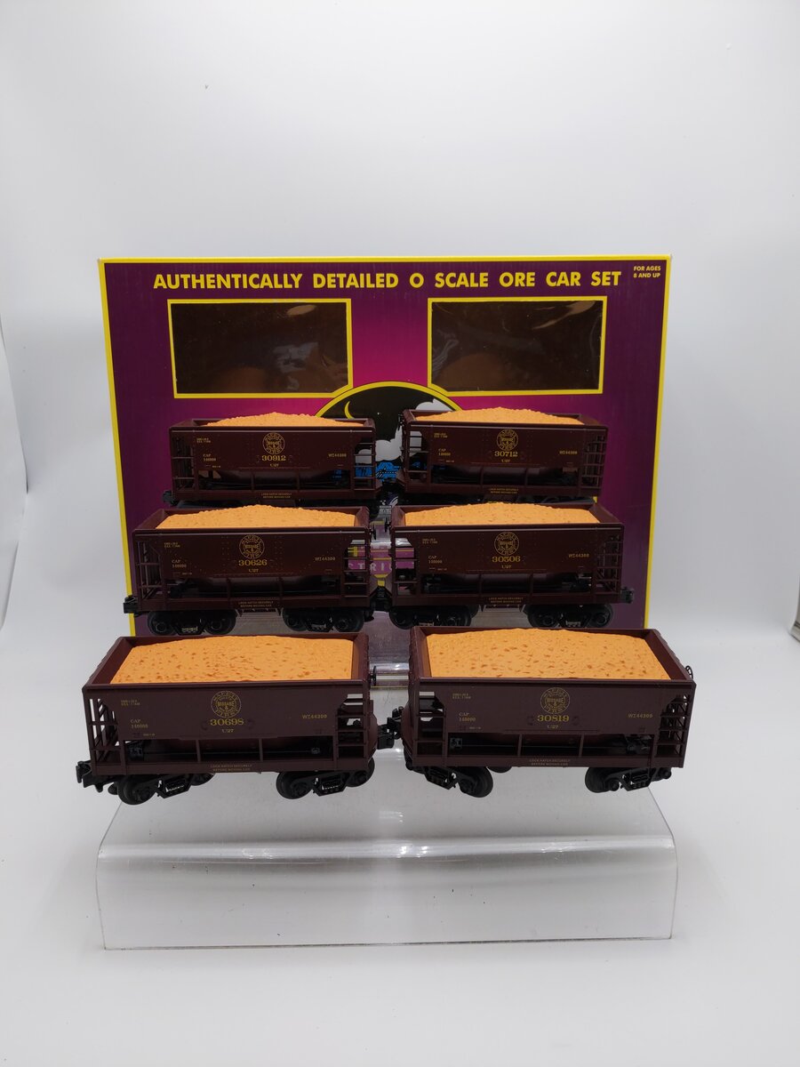 MTH 20-97505 O Duluth, Missabe & Iron Range Premier Ore Car Set (Set of 6) EX/Box