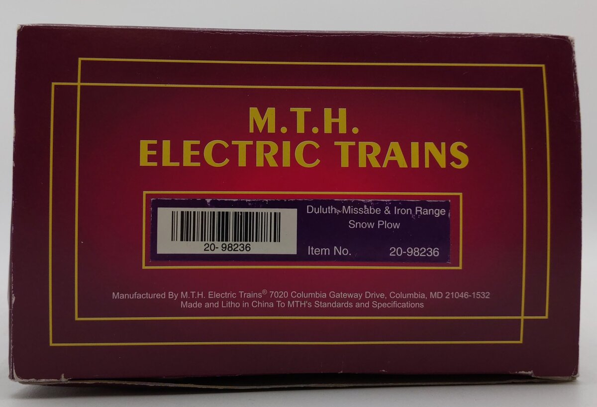 MTH 20-98236 O Gauge Duluth, Missabe & Iron Range Snow Plow #W100 EX/Box