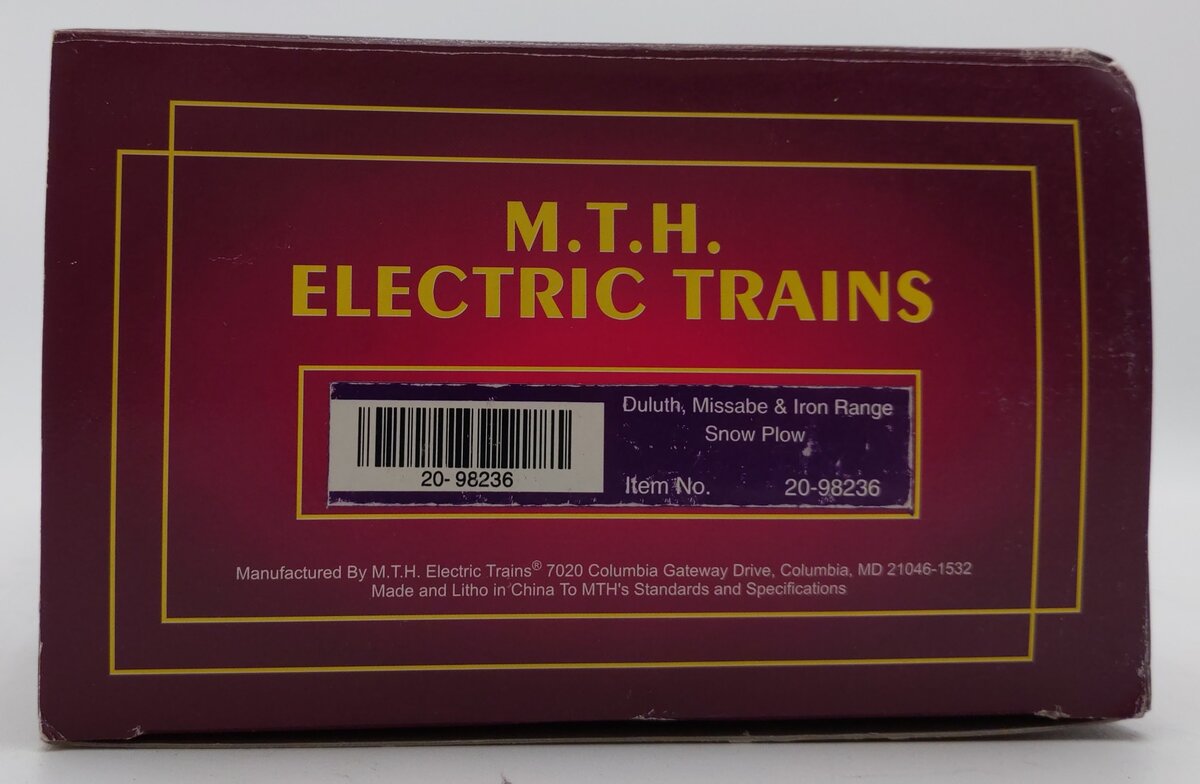 MTH 20-98236 O Gauge Duluth, Missabe & Iron Range Snow Plow #W100 EX/Box