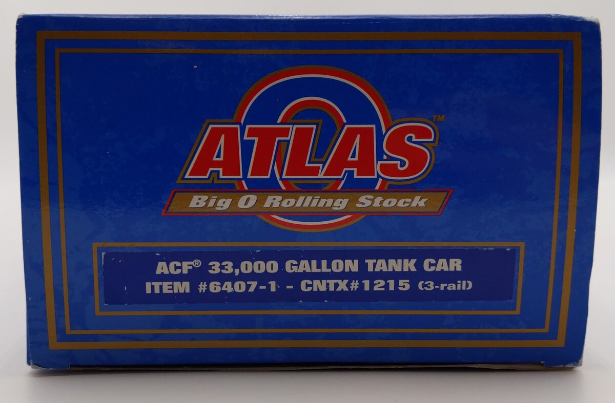 Atlas 6407-1 O CNTX 33,000 Gallon Tank Car #1215 - 3 Rail EX/Box