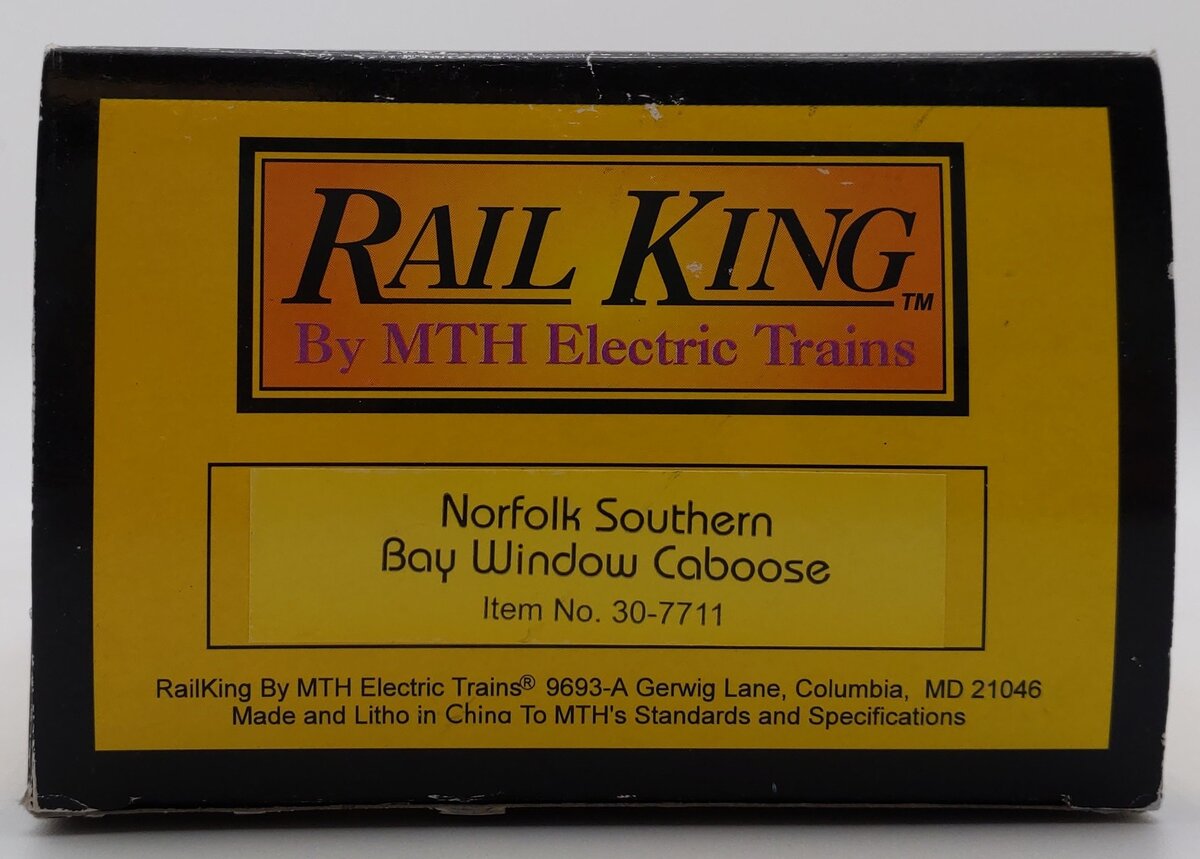 MTH 30-7711 O Gauge Norfolk Southern Bay Window Caboose #63297 EX/Box