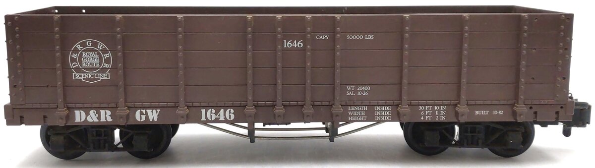 LGB 4073 D&RGW High Side Gondola w/Plastic Wheels EX/Box